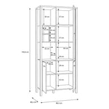 High Rock Display Cabinet in Matt Black/Riviera Brown