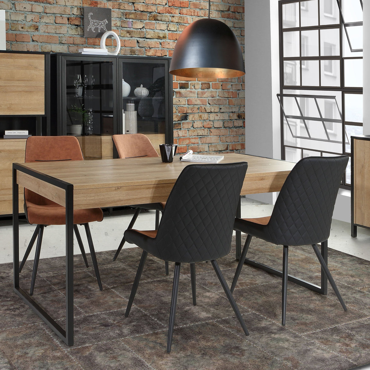 High Rock Dining Table in Riviera Brown 166x90.2cm
