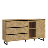 Nikomedes Sideboard in Spica Brown/Matt Black/Bartex Brown