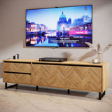 Nikomedes TV Unit in Spica Brown/Matt Black/Bartex Brown