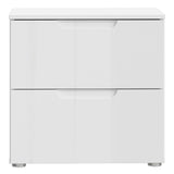 Sienna Bedside Table in White Gloss