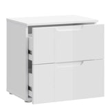 Sienna Bedside Table in White Gloss