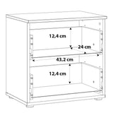 Sienna Bedside Table in White Gloss