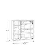 Alice Springs Sideboard with 3 Doors Push-to-Open & 1 Drawer Push-to-Open in Sand