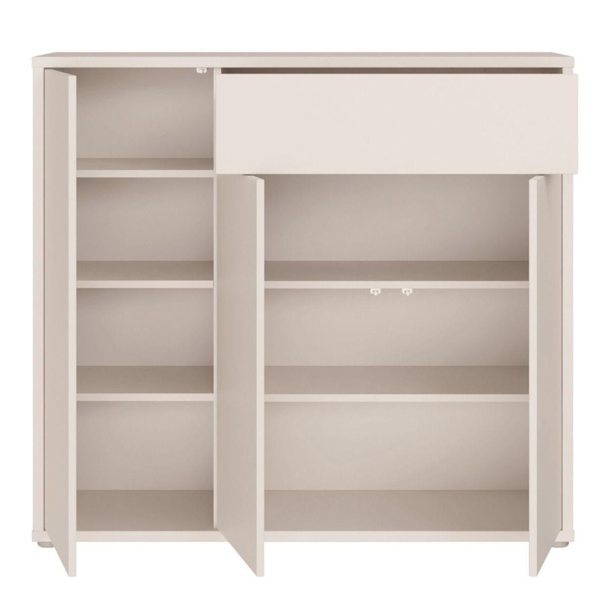 Alice Springs Sideboard with 3 Doors Push-to-Open & 1 Drawer Push-to-Open in Sand