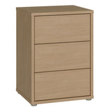 Alice Springs Bedside Cabinet with 3 Drawers Push-to-Open