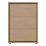 Alice Springs Bedside Cabinet with 3 Drawers Push-to-Open
