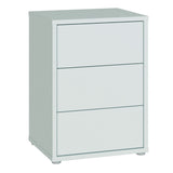 Alice Springs Bedside Cabinet with 3 Drawers Push-to-Open