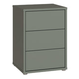 Alice Springs Bedside Cabinet with 3 Drawers Push-to-Open