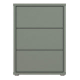 Alice Springs Bedside Cabinet with 3 Drawers Push-to-Open