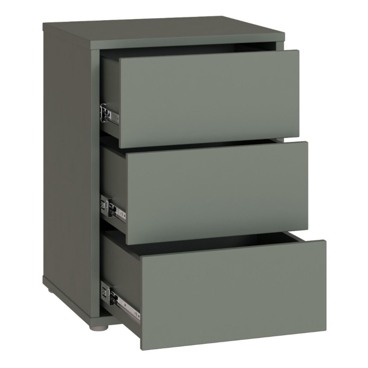 Alice Springs Bedside Cabinet with 3 Drawers Push-to-Open