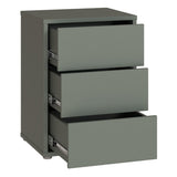 Alice Springs Bedside Cabinet with 3 Drawers Push-to-Open