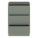Alice Springs Bedside Cabinet with 3 Drawers Push-to-Open