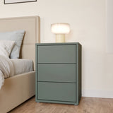 Alice Springs Bedside Cabinet with 3 Drawers Push-to-Open