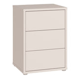 Alice Springs Bedside Cabinet with 3 Drawers Push-to-Open