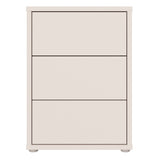 Alice Springs Bedside Cabinet with 3 Drawers Push-to-Open