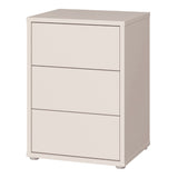Alice Springs Bedside Cabinet with 3 Drawers Push-to-Open
