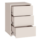 Alice Springs Bedside Cabinet with 3 Drawers Push-to-Open