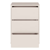 Alice Springs Bedside Cabinet with 3 Drawers Push-to-Open