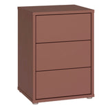 Alice Springs Bedside Cabinet with 3 Drawers Push-to-Open