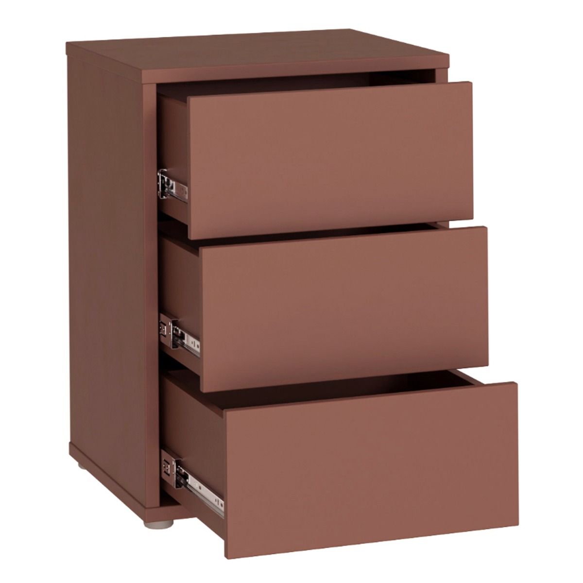 Alice Springs Bedside Cabinet with 3 Drawers Push-to-Open