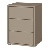Alice Springs Bedside Cabinet with 3 Drawers Push-to-Open