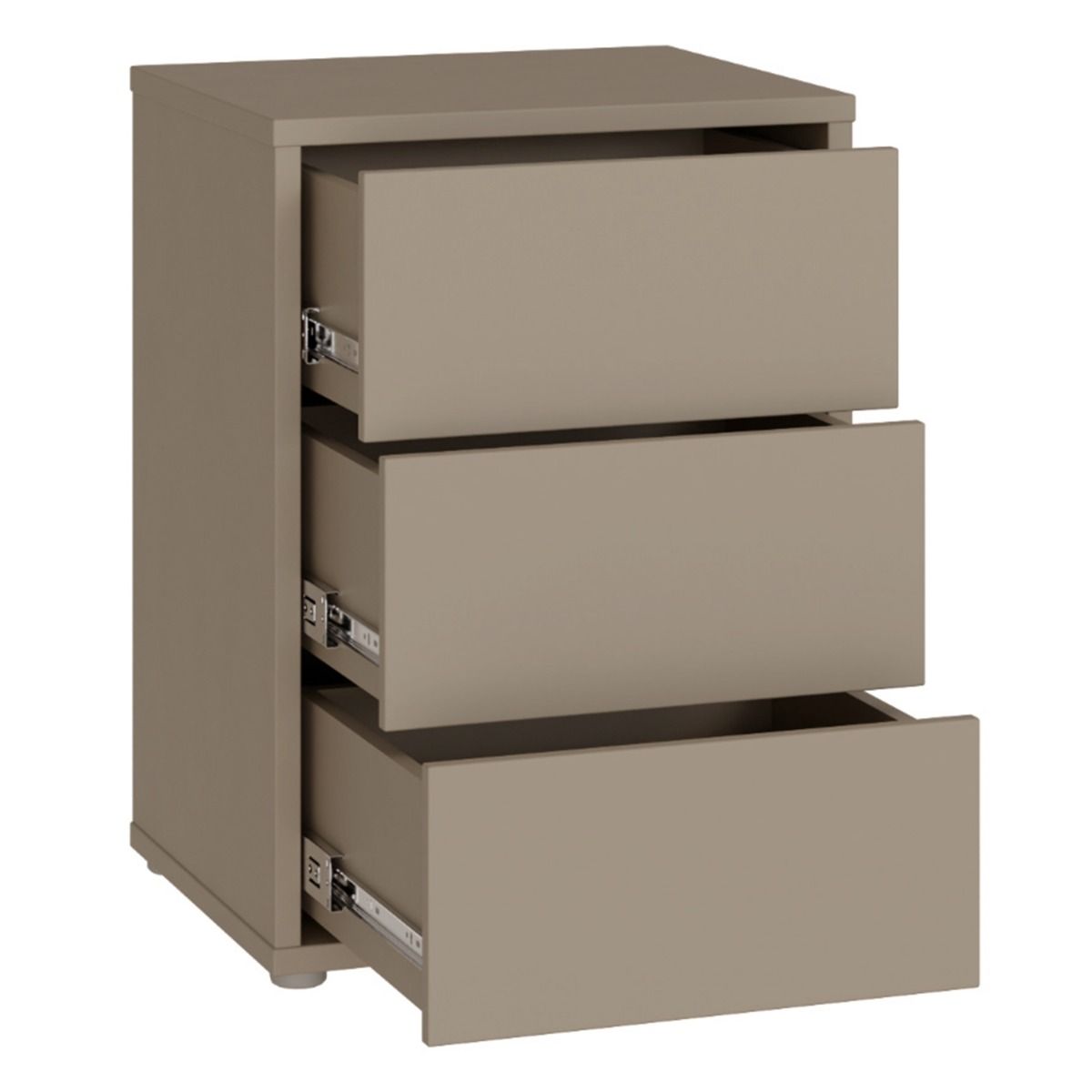 Alice Springs Bedside Cabinet with 3 Drawers Push-to-Open