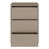 Alice Springs Bedside Cabinet with 3 Drawers Push-to-Open