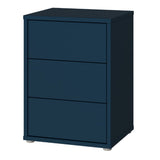 Alice Springs Bedside Cabinet with 3 Drawers Push-to-Open