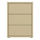 Alice Springs Bedside Cabinet with 3 Drawers Push-to-Open