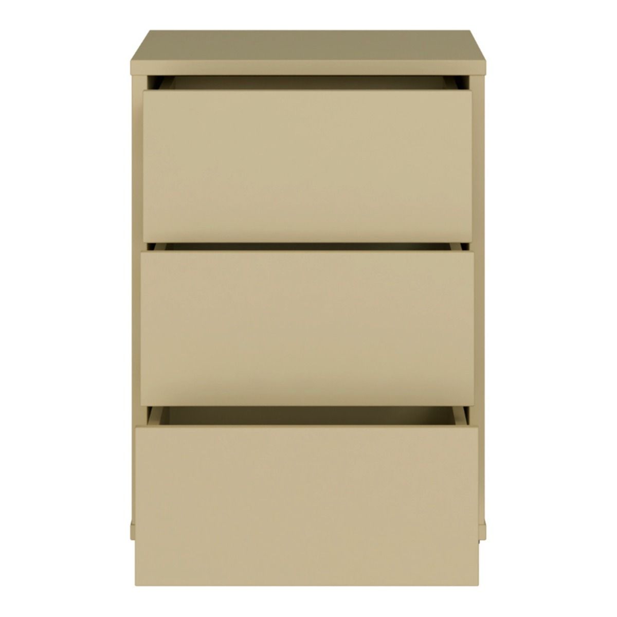 Alice Springs Bedside Cabinet with 3 Drawers Push-to-Open