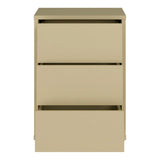 Alice Springs Bedside Cabinet with 3 Drawers Push-to-Open