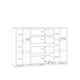 Alice Springs Wide Sideboard with 4 Drawers & 2 Doors with Push-to-Open