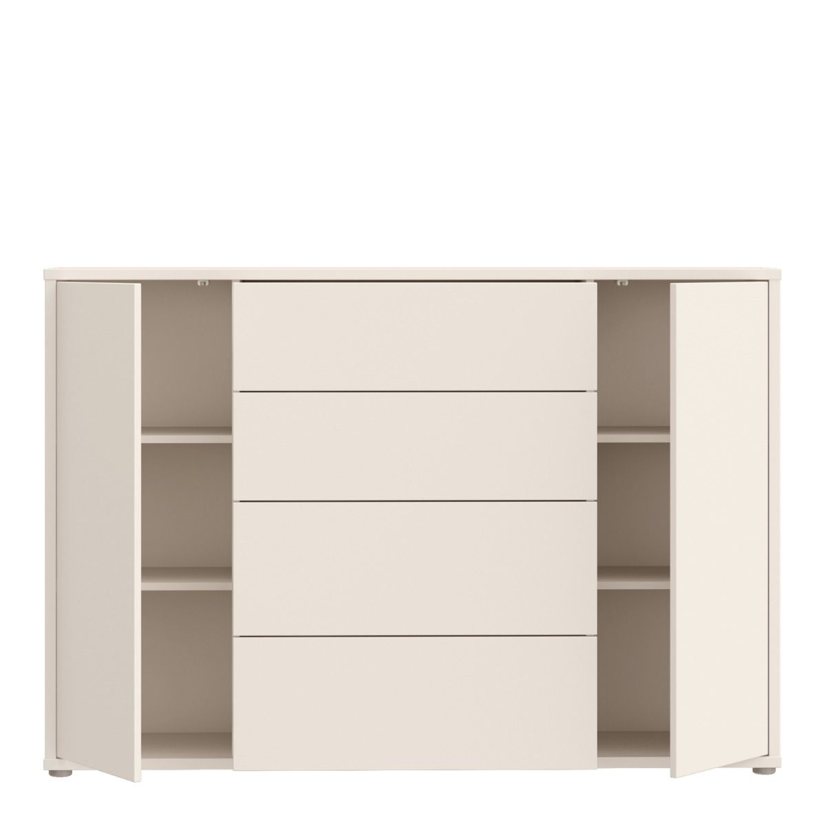 Alice Springs Wide Sideboard with 4 Drawers & 2 Doors with Push-to-Open