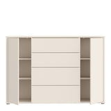Alice Springs Wide Sideboard with 4 Drawers & 2 Doors with Push-to-Open
