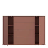 Alice Springs Wide Sideboard with 4 Drawers & 2 Doors with Push-to-Open