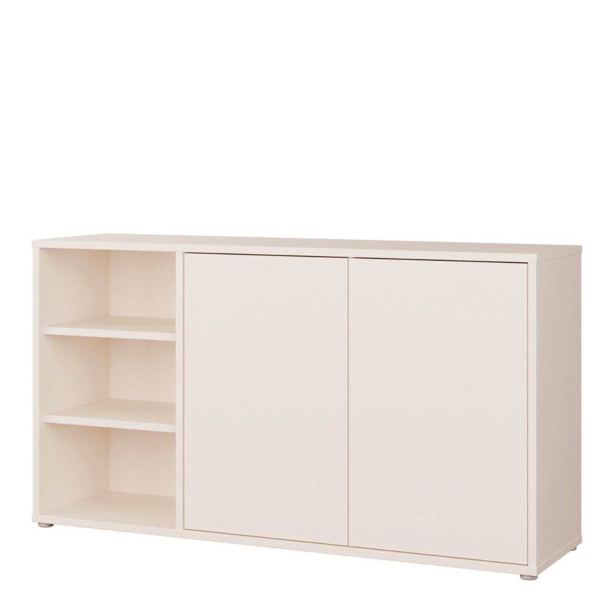 Alice Springs Sideboard with Open Shelving & Push-to-Open Doors in Sand