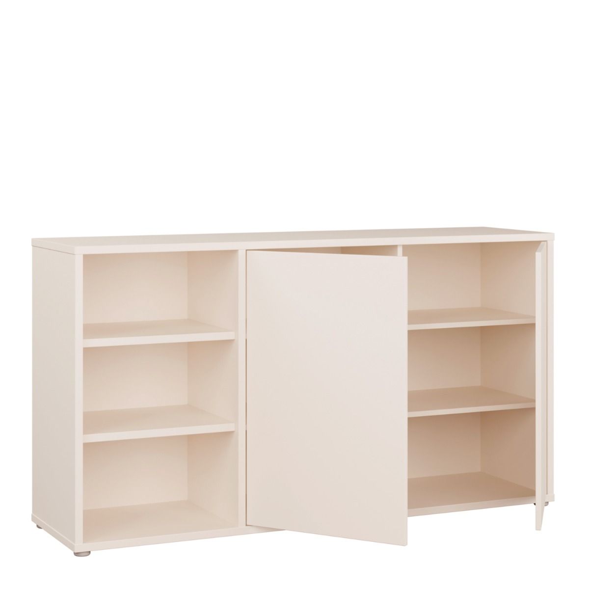 Alice Springs Sideboard with Open Shelving & Push-to-Open Doors in Sand