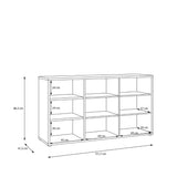 Alice Springs Sideboard with Open Shelving & Push-to-Open Doors in Sand
