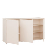 Alice Springs 3 Door Sideboard with Push-to-Open Doors and Drawer in Sand