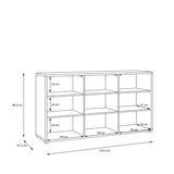 Alice Springs 3 Door Sideboard with Push-to-Open Doors and Drawer in Sand