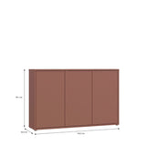 Alice Springs 3 Door Sideboard with Push-to-Open Doors