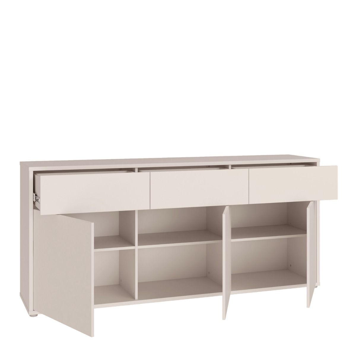 Alice Springs 3 Door 3 Drawer Sideboard with Push-to-Open Drawers in Sand