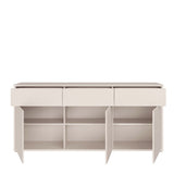 Alice Springs 3 Door 3 Drawer Sideboard with Push-to-Open Drawers in Sand