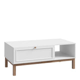 Wensley 1 Drawer Coffee Table in Light Grey and Brown