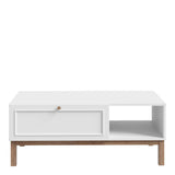 Wensley 1 Drawer Coffee Table in Light Grey and Brown