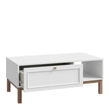 Wensley 1 Drawer Coffee Table in Light Grey and Brown