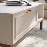 Wensley 1 Drawer Coffee Table in Light Grey and Brown