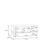 Wensley 1 Drawer Coffee Table in Light Grey and Brown