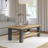 Pontypool Large Rectangular Coffee Table with Shelf